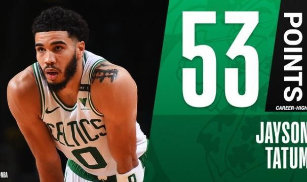 天天盈球即时比分直播-53分！低迷绿军逼出最强塔图姆 生涯之夜有惊无险