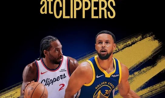 流量对决！勇士官方晒库里伦纳德海报预热与快船的附加赛